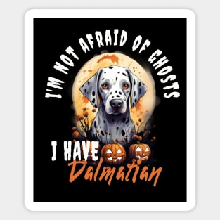 Dalmatian Dog Ghost Guardian Vintage Halloween Funny Magnet